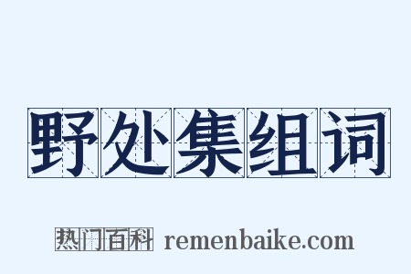 野处集组词是什么意思的图片